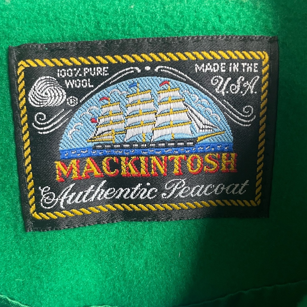 Vintage Mackintosh Authentic Peacoat – Kelly Green 100% Wool – Made in USA - Picture 8 of 12